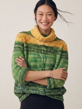 RAINBOW knit wool blend sweater Small @G